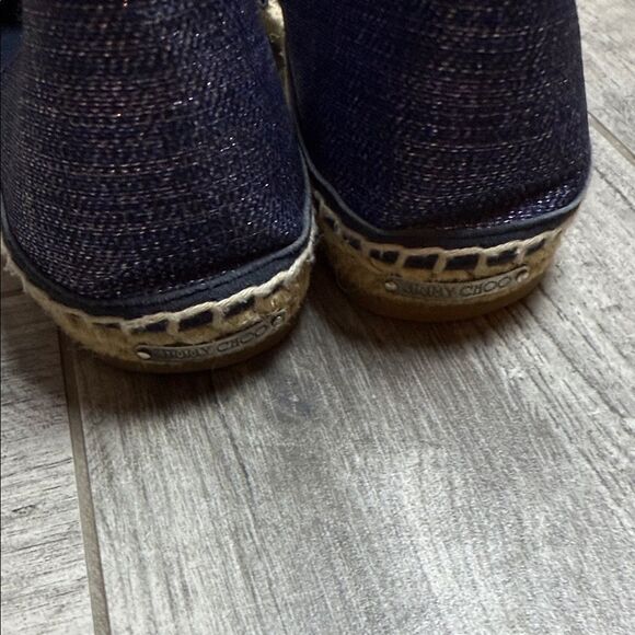 Jimmy Choo Dark Blue Espadrilles with Stud Accents Size 37 6.5 US - Picture 5 of 8